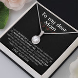 black - To My Dear Mom | I Can't Imagine My Life Without You | From Son to Mother Necklace Jewelry ShineOn Fulfillment 