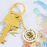 CANCER: Loyal, intuitive, caring, protective, emotional, creative. - Graphic Circle Keychain Jewelry ShineOn Fulfillment Luxury Keychain (18K Yellow Gold Finish) Yes 