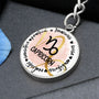 CAPRICORN: Tenacious, wise, ambitious, realistic, sensitive, practical - Graphic Circle Keychain Jewelry ShineOn Fulfillment Luxury Keychain (.316 Surgical Steel) No 