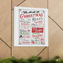 Christmas Rules" Artwork: Exclusive Festive Decor Canvas Printify 