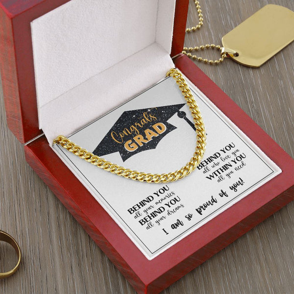 Congrats GRAD - Cuban Link Chain Necklace Jewelry ShineOn Fulfillment 