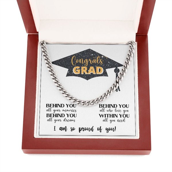 Congrats GRAD - Cuban Link Chain Necklace Jewelry ShineOn Fulfillment 