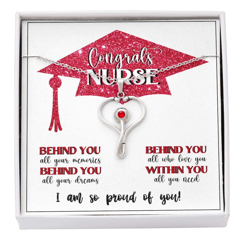 Congrats Nurse - Stethoscope Necklace Jewelry ShineOn Fulfillment 