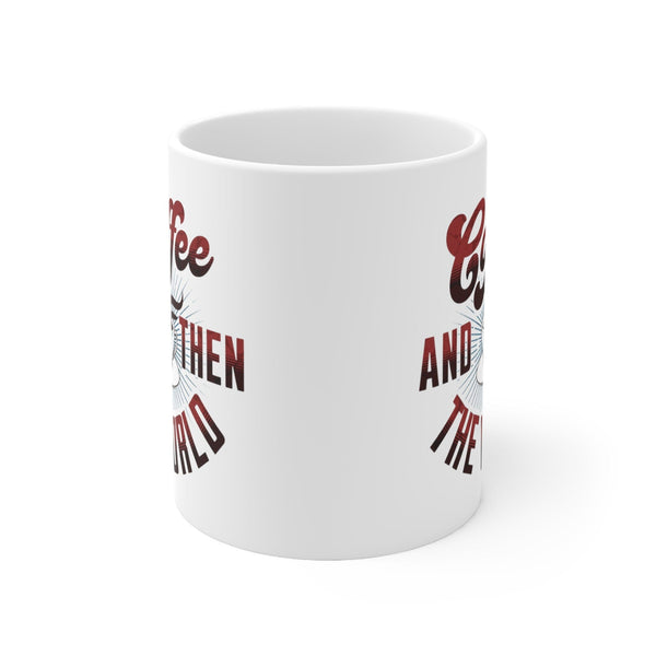 Embark on a Journey with Coffee and then the World - Ceramic Mug Mug Printify 
