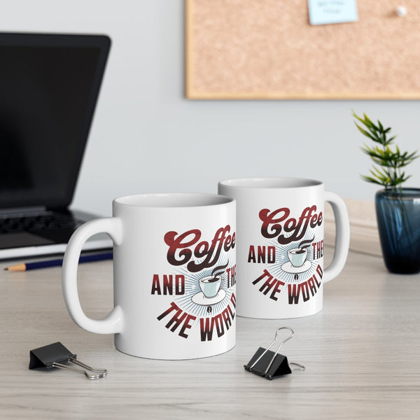 Embark on a Journey with Coffee and then the World - Ceramic Mug Mug Printify 