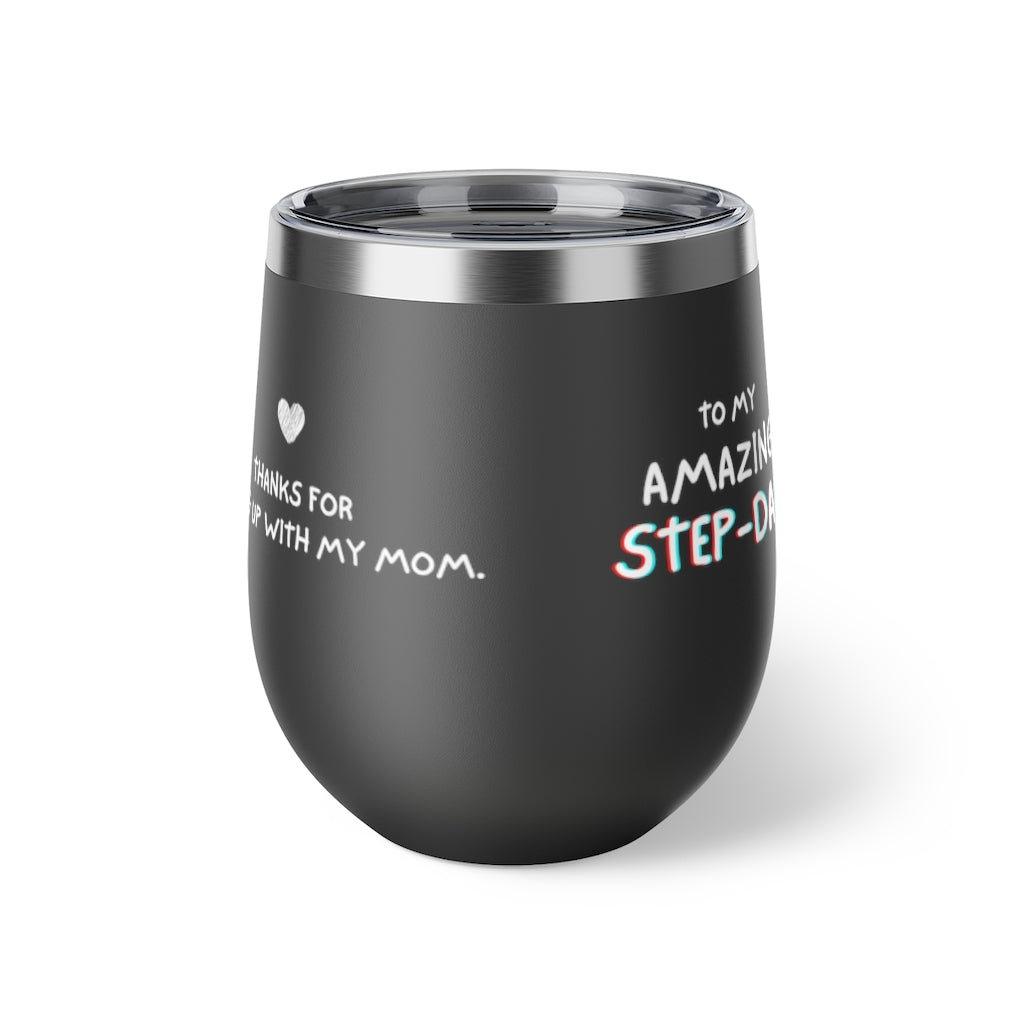 Every Father's Day, stepdads don't get the gift they deserve, but this is the day - Copper Vacuum Insulated Cup, 12oz Mug Printify 