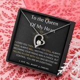 (Exclusive Offer) To The Queen Of My Heart - Forever Love Necklace -Black Jewelry ShineOn Fulfillment 