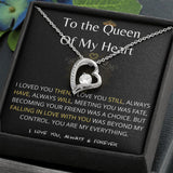 (Exclusive Offer) To The Queen Of My Heart - Forever Love Necklace -Black Jewelry ShineOn Fulfillment 