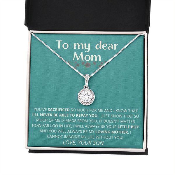greener - To My Dear Mom | I Can't Imagine My Life Without You | From Son to Mother Necklace Jewelry ShineOn Fulfillment 
