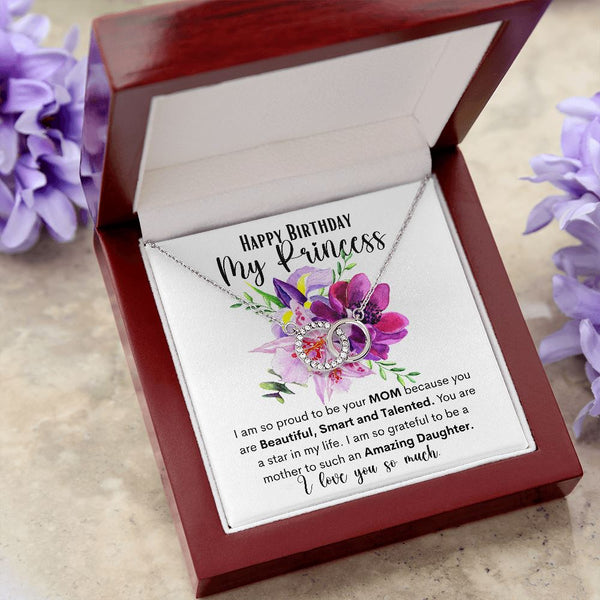 Happy Birthday My Princess - The Perfect Pair Necklace for a daughter. Jewelry ShineOn Fulfillment 