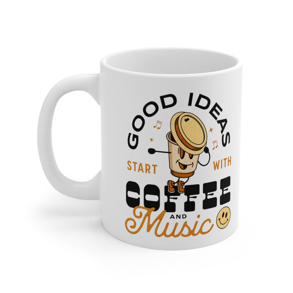 Inspiration-Fueled Coffee & Music Ceramic Mug Mug Printify 15oz 