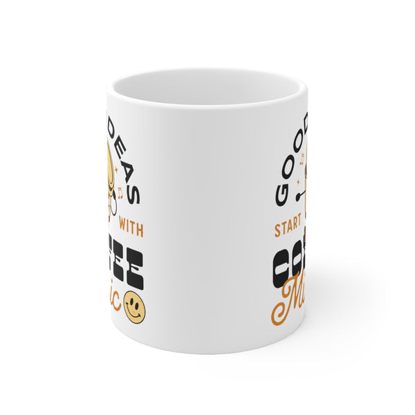 Inspiration-Fueled Coffee & Music Ceramic Mug Mug Printify 