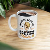 Inspiration-Fueled Coffee & Music Ceramic Mug Mug Printify 
