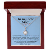 light blue- To My Dear Mom | I Can't Imagine My Life Without You | From Son to Mother Necklace Jewelry ShineOn Fulfillment 