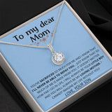 light blue- To My Dear Mom | I Can't Imagine My Life Without You | From Son to Mother Necklace Jewelry ShineOn Fulfillment 