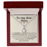 Light Cream -To My Dear Mom | I Can't Imagine My Life Without You | From Son to Mother Necklace Jewelry ShineOn Fulfillment 