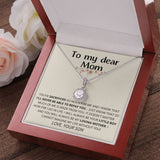Light Cream -To My Dear Mom | I Can't Imagine My Life Without You | From Son to Mother Necklace Jewelry ShineOn Fulfillment 