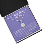 light purple - To My Dear Mom | I Can't Imagine My Life Without You | From Son to Mother Necklace Jewelry ShineOn Fulfillment 