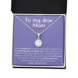 light purple - To My Dear Mom | I Can't Imagine My Life Without You | From Son to Mother Necklace Jewelry ShineOn Fulfillment 