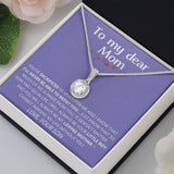 light purple - To My Dear Mom | I Can't Imagine My Life Without You | From Son to Mother Necklace Jewelry ShineOn Fulfillment 