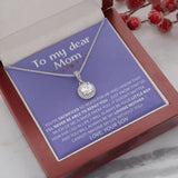 light purple - To My Dear Mom | I Can't Imagine My Life Without You | From Son to Mother Necklace Jewelry ShineOn Fulfillment Mahogany Style Luxury Box 