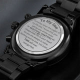 musthave an extraordinary gift for an exceptional son chronograph black watch Jewelry ShineOn Fulfillment 