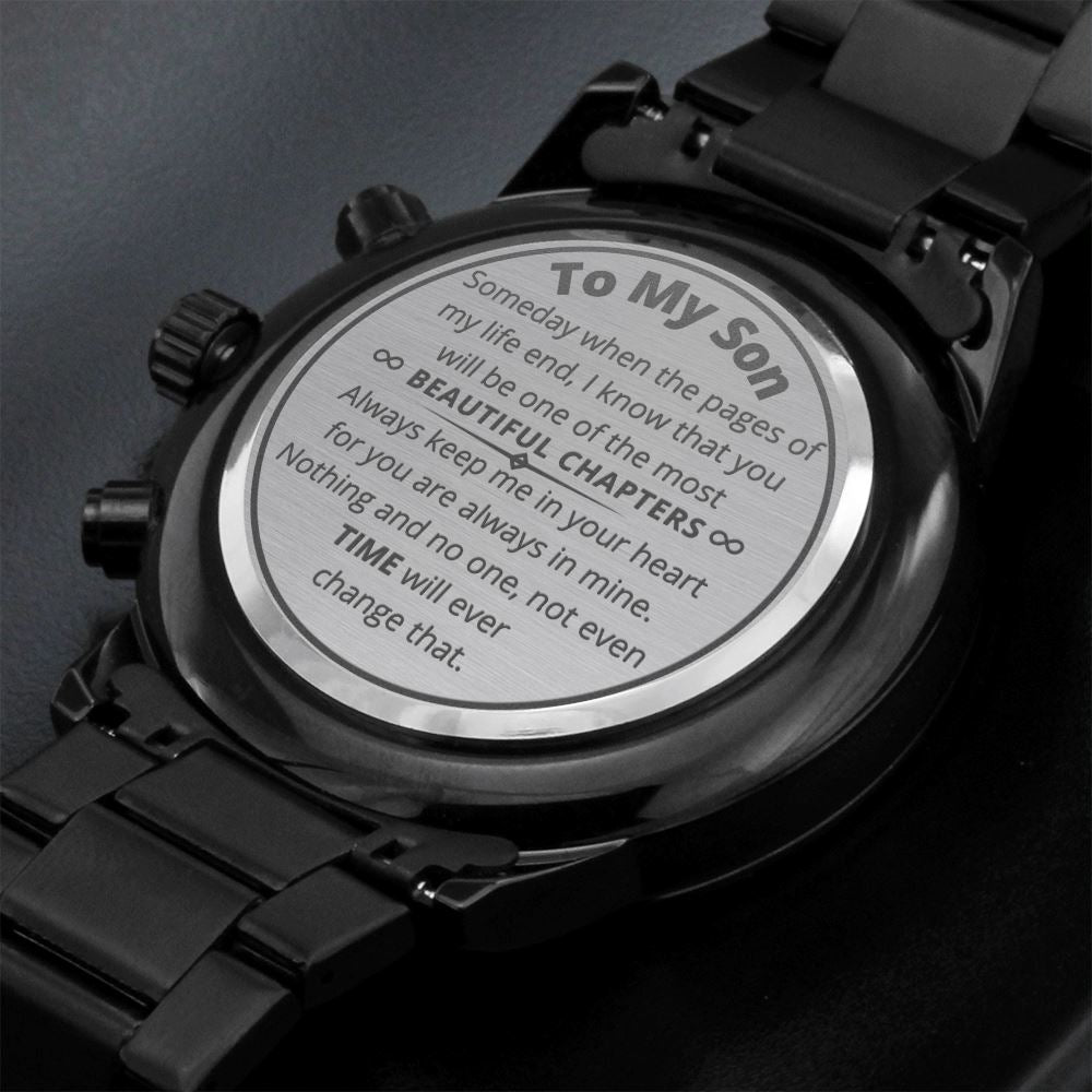 musthave an extraordinary gift for an exceptional son chronograph black watch Jewelry ShineOn Fulfillment 