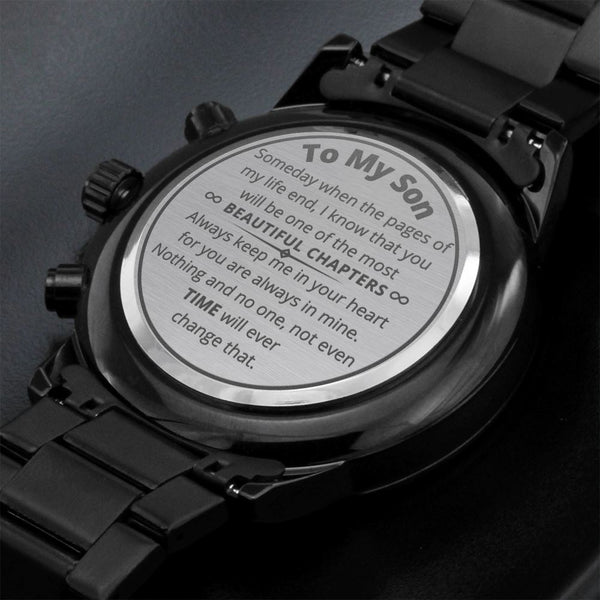 musthave an extraordinary gift for an exceptional son chronograph black watch Jewelry ShineOn Fulfillment 