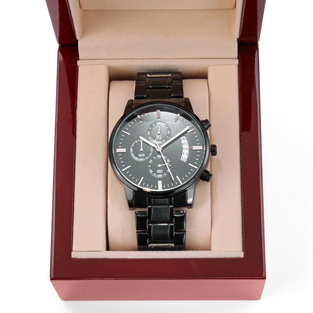 musthave an extraordinary gift for an exceptional son chronograph black watch Jewelry ShineOn Fulfillment 