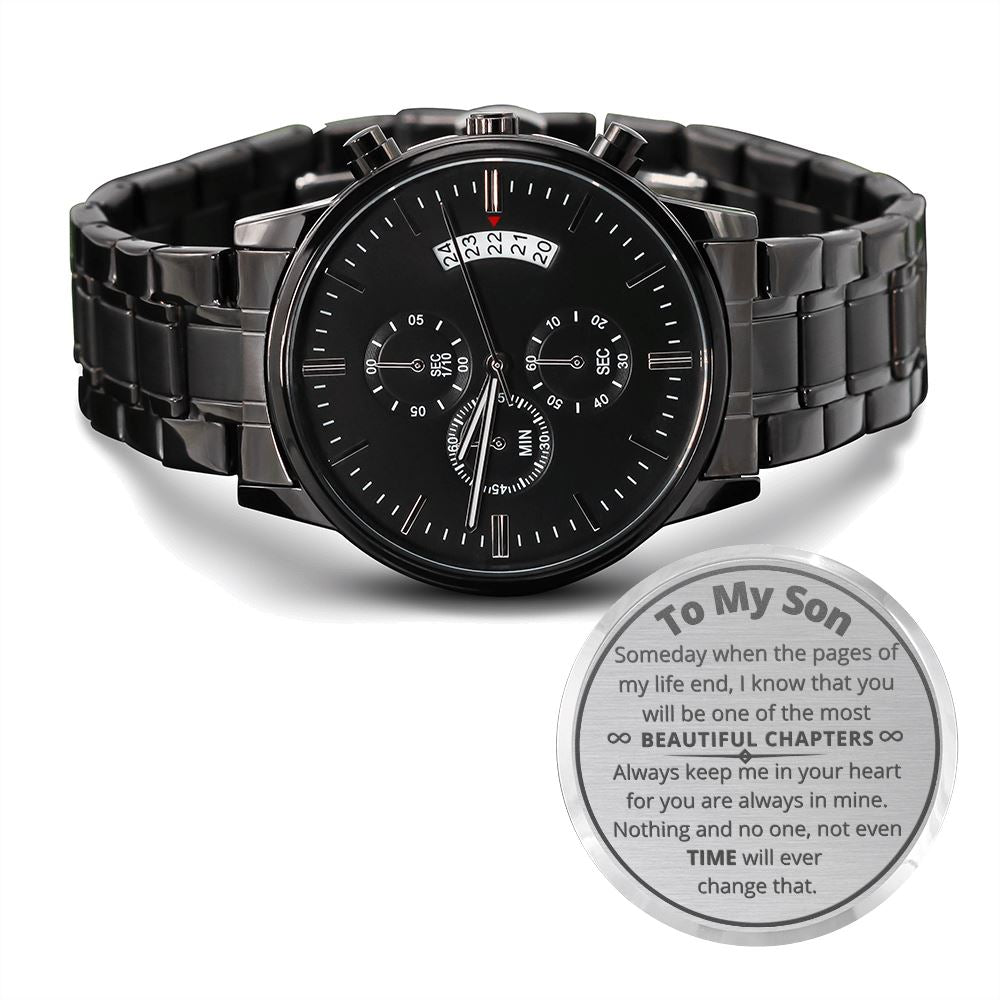 musthave an extraordinary gift for an exceptional son chronograph black watch Jewelry ShineOn Fulfillment 
