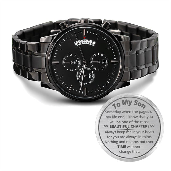 musthave an extraordinary gift for an exceptional son chronograph black watch Jewelry ShineOn Fulfillment 