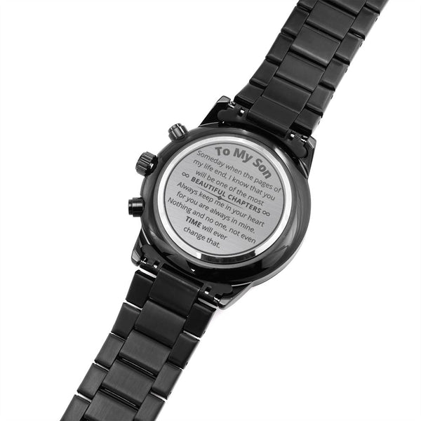 musthave an extraordinary gift for an exceptional son chronograph black watch Jewelry ShineOn Fulfillment 