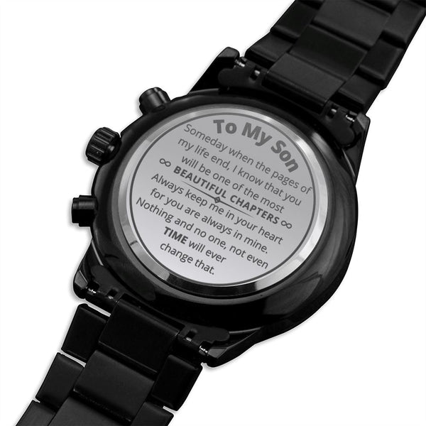 musthave an extraordinary gift for an exceptional son chronograph black watch Jewelry ShineOn Fulfillment 