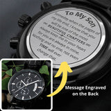 musthave an extraordinary gift for an exceptional son chronograph black watch Jewelry ShineOn Fulfillment Standard Box 