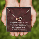 My Soul was looking for you... Interlocking hearts Necklace Jewelry ShineOn Fulfillment 