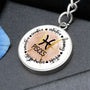 Order your Pisces sign keychain today! - Graphic Circle Keychain Jewelry ShineOn Fulfillment Luxury Keychain (.316 Surgical Steel) No 