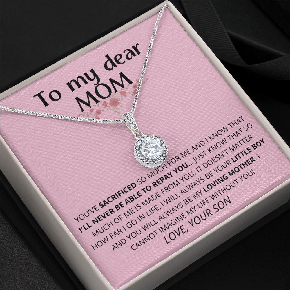 Thank You Mom Gift Necklace, To My Mother Gift Necklace, Mothers Birth –  Zapbest2