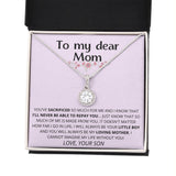 roado -To My Dear Mom | I Can't Imagine My Life Without You | From Son to Mother Necklace Jewelry ShineOn Fulfillment 