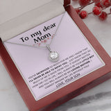 roado -To My Dear Mom | I Can't Imagine My Life Without You | From Son to Mother Necklace Jewelry ShineOn Fulfillment Mahogany Style Luxury Box 