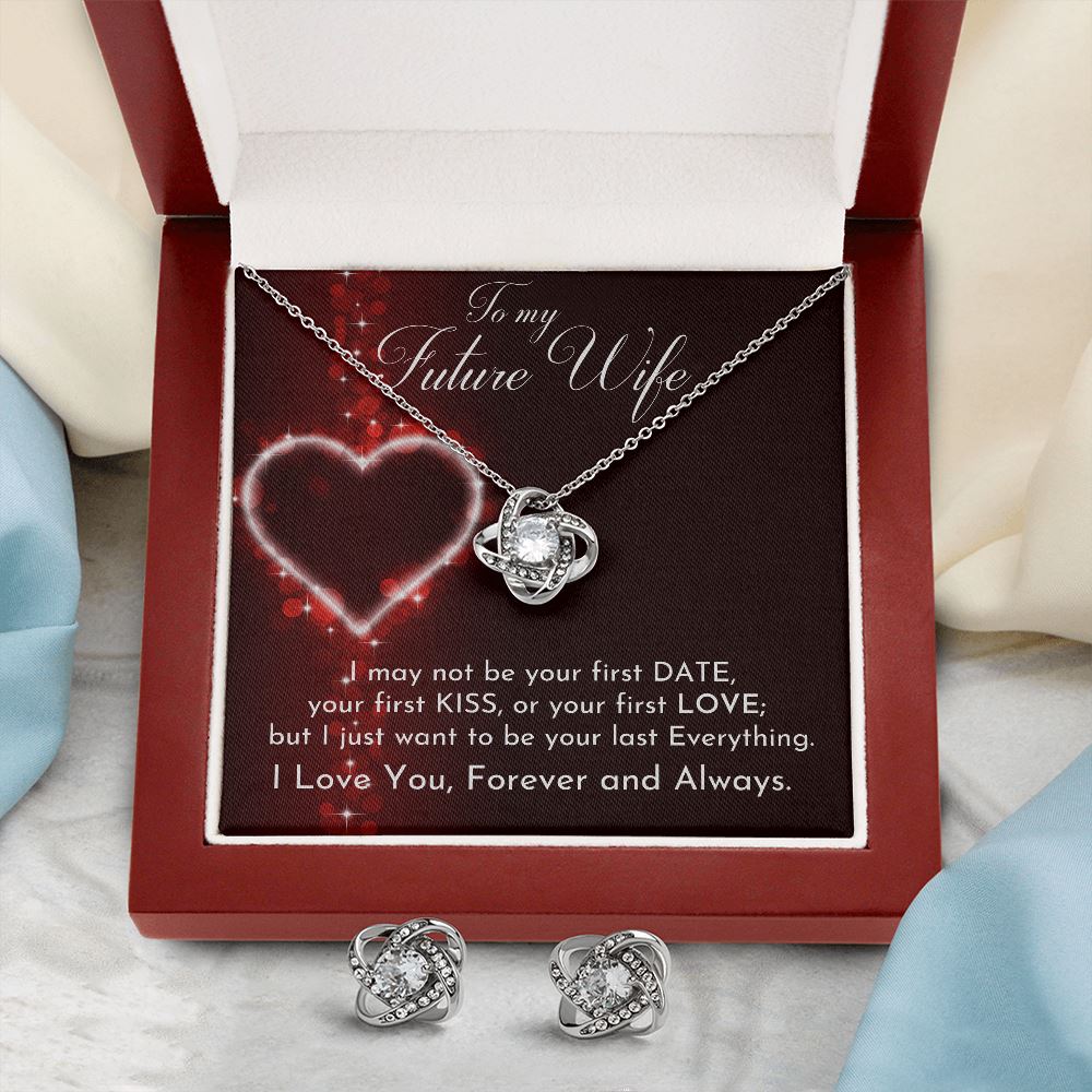 Surprise your Future Wife - Love Knot Earring & Necklace Set! Jewelry ShineOn Fulfillment 