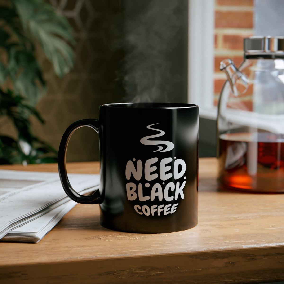 The Essential 'Need Black Coffee' Mug: Your Daily Fuel Mug Printify 