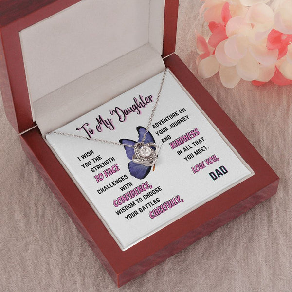 The Love Knot Necklace for Daughter - Love Dad Jewelry ShineOn Fulfillment 