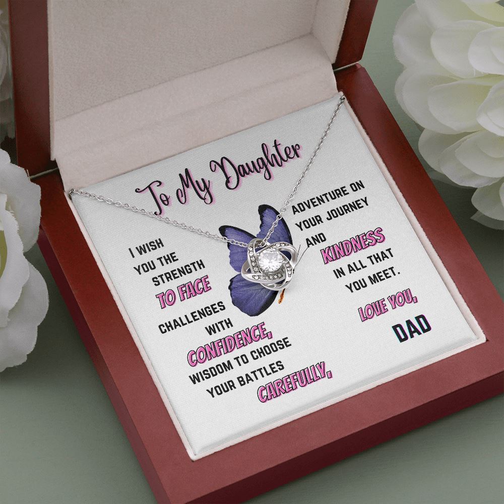 The Love Knot Necklace for Daughter - Love Dad Jewelry ShineOn Fulfillment 