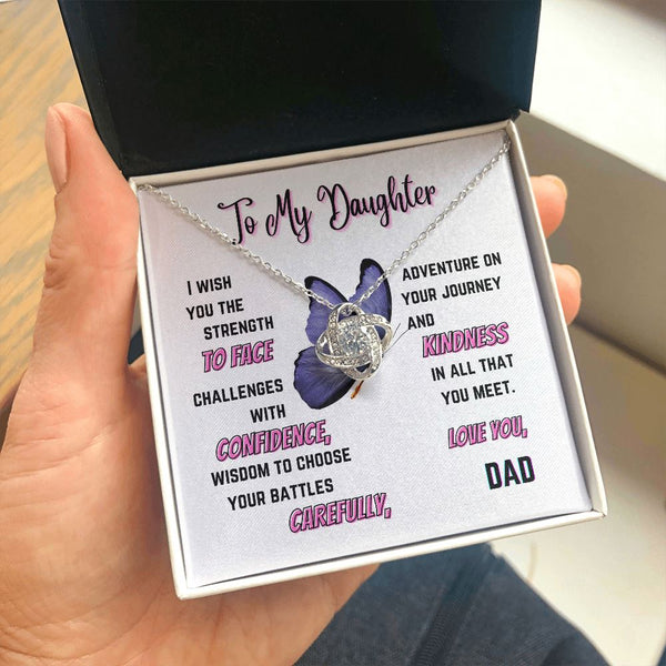 The Love Knot Necklace for Daughter - Love Dad Jewelry ShineOn Fulfillment 
