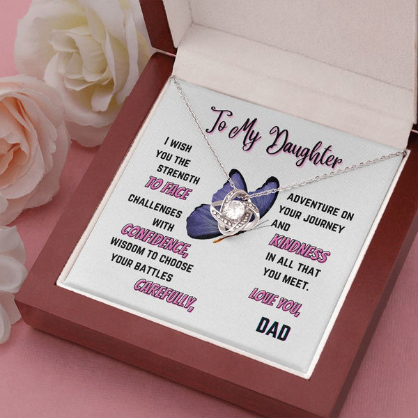 The Love Knot Necklace for Daughter - Love Dad Jewelry ShineOn Fulfillment 