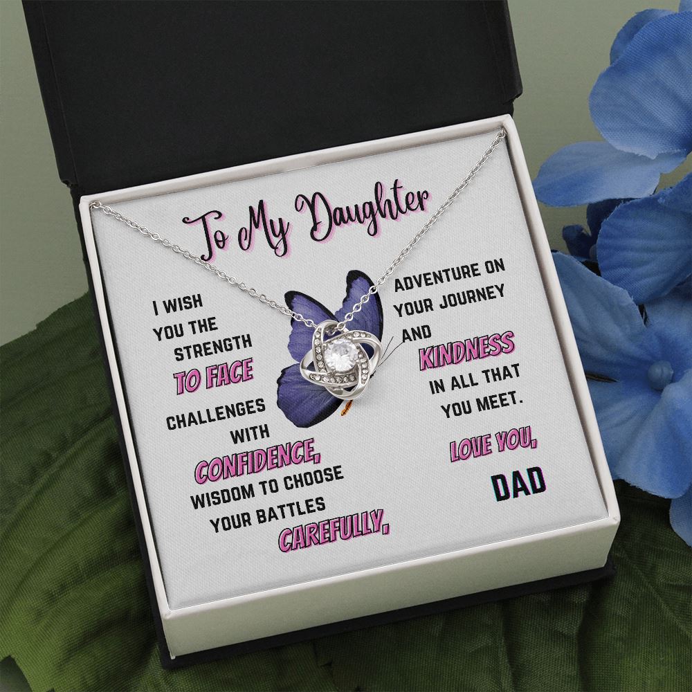 The Love Knot Necklace for Daughter - Love Dad Jewelry ShineOn Fulfillment 