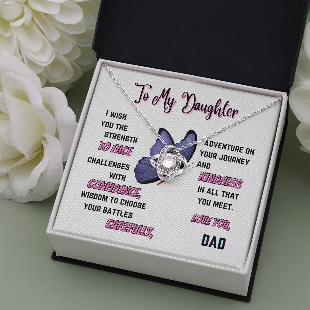 The Love Knot Necklace for Daughter - Love Dad Jewelry ShineOn Fulfillment 