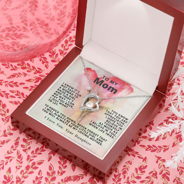 This gift for mom necklace is just what you're looking for - Forever Love Necklace Jewelry ShineOn Fulfillment 14k White Gold Finish Luxury Box 