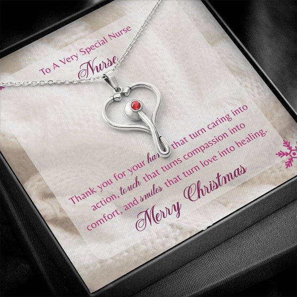 To a Very Special Nurse - Stethoscope Necklace - Perfect Gift for Christmas Jewelry ShineOn Fulfillment 