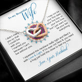 To m y beautiful Wife - Interlocking hearts Necklace Jewelry ShineOn Fulfillment 